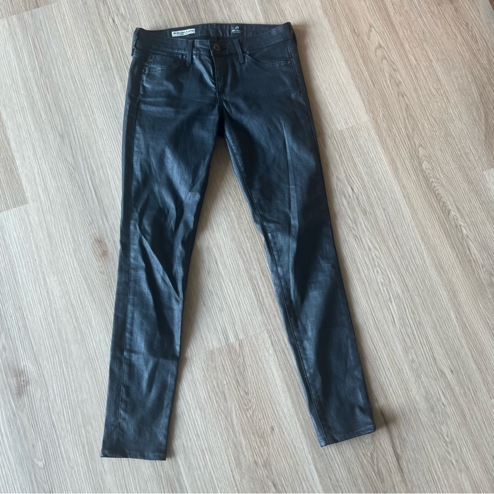 Ag Adriano Goldschmied Absolute Legging Extreme Skinny Dark Gray Black Coated 25